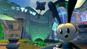 A close-up of Oswald the Lucky Rabbit in Disney Epic Mickey 2: The Power of Two