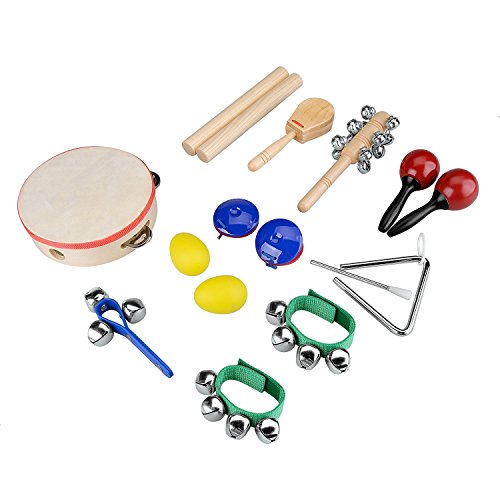 Innocheer Kids 10 PCS Musical Instruments & Percussion Toy Rhythm Band Set