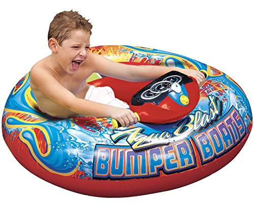 Banzai Aqua Blast Inflatable Motorized Water Blaster Bumper Boat for Kids