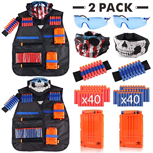 UWANTME Tactical Vest Kit 2 Pack for Nerf Guns N-Strike Elite Series