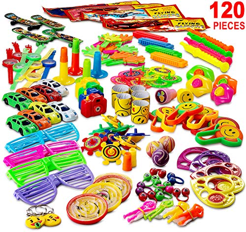 Reca 120 Kids Prizes Party Favors for Kids Party, Birthday Party Toy Assortment , Teachers and Parents Rewards, Carnival Prizes, Pinata Fillers , Stocking Stuffers
